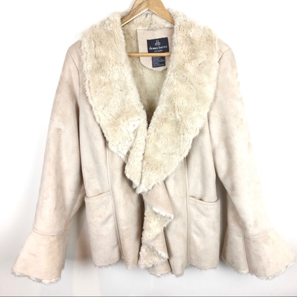 dennis basso Jackets & Blazers - DB Dennis Basso Tan Suede Coat Jacket Size L
